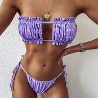GDFUN ženska seksi nabora za bikini moda više boja dva kupaća kupaći kostim kupaći kostim