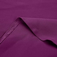 Žene Ljeto Zipper V rect Thirt Tops Plus size Black Pink Šifon Bluze Labavi roller rukava na plaži Tees