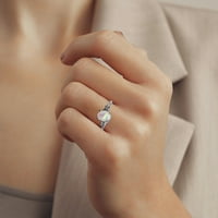 LowRofile prstenovi za žene djevojke izvrsne srebrne ovalni rez dijamantski nakit rođendan prijedloge