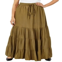 Bimba Boho dugačka maxi Tier suknja Elastični struk Rayon Bohemske suknje