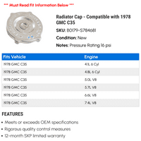 Kapa radijatora - kompatibilna sa GMC C35