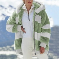 HOmenesgenics snježni kaput za žene modni žensku topli FAUT kaput jakna zimske patentne pauze dugih