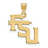 Čvrsti 14K žuti zlatni zvanični na Florida državni univerzitet veliki privjesak šarm