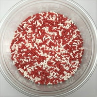 Valentine Sprinkles crveno bijelo Jimmies Bakery Topping