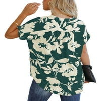 Prednji protok Ženska rukavica s kratkim rukavima Majice Modne dame Ljetna casual bluza Majica na plaži