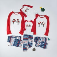 Uklapanje božićne pidžame za obiteljski dnevni list sa dugim rukavima izrez Xmas podudaranje PJS slatkog