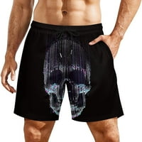 Fupoqi Muška kupaćim trupovima sa pločicom za kompresiju kratke hlače kupaći kostimi s džepovima u hladnom