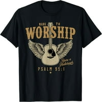 Napravljeno za obožavanje psalm vjere, majica Christian Bible stiha crna mala
