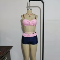 Twifer Tankini kupaći kostimi za žene Žene Dvije kupanje gornje s gornjim donjim bikinikom sa visokim