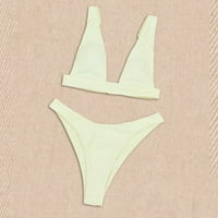 Ženski bikini kupaći kostimi i američki okupljajući čvrste boje Split veličine kupaćih kostimi