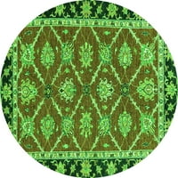 Ahgly Company u zatvorenom okruglom sažetkom zelene moderne prostirke, 7 'okruglo