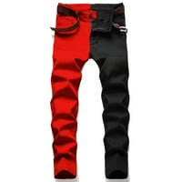 Muške hlače Ležerne prilike Street Hop Jeans Patch Skinny Ravni traper s pantalonama iz džepa