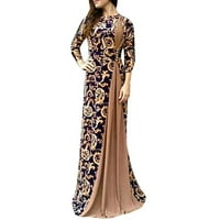 Corashan Fashion Ženska haljina, žene Dubai Arabian Cvjetni print duga haljina muslimanska haljina Islamska