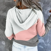 Ženska dukserica dugi duks pulover casual print ružičastih l