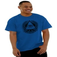 Duhovna majica kratkih rukava Tees Thirss Svi vidjeli iluminati simbol trokuta za oči