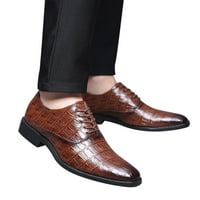 Modne muške poslovne cipele šiljaste čipke cipele u boji odgovarajuće kožne cipele Napomena Kupite jednu