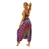 Yubnlvae Yoga Hlače Žene Ležerne prilike Ljeto Loose Yoga pantalone Baggy Boho Aladdin Kombinuit harem