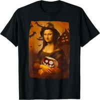 Mona Lisa sa bundevom Halloween za majicu umetnika Mona Lisa