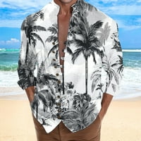 Košulje za muškarce Holiday Seaside Slobodno vrijeme labavo dugme Ovratnik Digitalne 3D tiskane majice