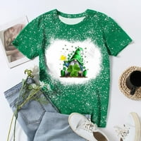 Dnevne majice St.Patricke za žene Redovna montažna odjeća za djevojke blevene gnom print tops Crewneck