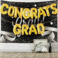 Diplomirani ukrasi sa gradskim balonima - maturantskim potrepštinama, uključujući banner, pozadinu za školu GRAD zabava, 79x60 '', # 80