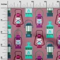 Onuone Rayon Pink Tkanina retro fenjera Šivaće materijal Ispis tkanina sa dvorištem široko
