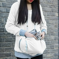 Azrijski ženski plus dukserica Zimska ušteda, modni ženski veliki džep dugi rukavi dugih rukava s kapuljačom s kapuljačom bluza na prodaju u prodaji