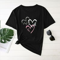 Hesxuno Valentinovo Ležerne prilike za kratke rukave od tiskanih kratkih rukava, majica