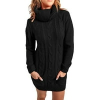 Loopsun Ljetne štedne odjevne haljine za žene, jeseni i zimske žene Casaul Pulover pulover dugih rukava
