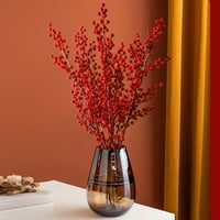 Deyuer simulacija crveno voće lažna biljka realistični božićni holly crveni voćni lažni cvijet za kućni