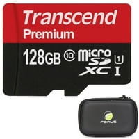 128GB memorijska kartica sa futrolom sa zatvaračem - Transcend MicroSD klasa velike brzine MicroSDXC kompatibilan je za Samsung Galaxy S Plus, S10E, S10, Plus, On5, J V, J V - O1L
