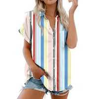 Modna ženska bluza s kratkim rukavima džepni rukav Tee casual Popular bluza vrhova trendi slobodno vrijeme