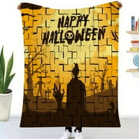 Halloween Dekorativni pokrivač-Halloween bundeve dvorište za dvorište za dnevni boravak Dorm Dom Decor,