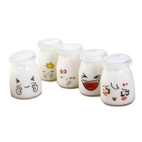150ml Lijep puding boca Staklo toplinske otporne na jogurtne posude za mlijeko za mlijeko Jelly Jar za kućnu trgovinu