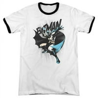 Trevco Batman & Batarang bacaju za odrasle majica s kratkim rukavima, bijela i crna - ekstra velik