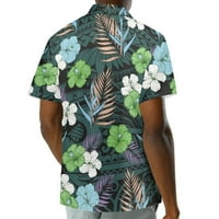 Cuoff Hawaiian Odjeća za odmor Mens Hawaii cvjetne košulje s kratkim rukavima vlagu Wicking Dugme za