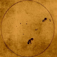 Galileo Sunspot ilustracija za ilustraciju Ispis naučnog izvora