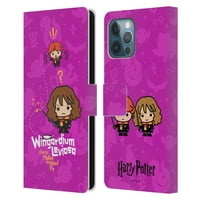 Dizajni za glavu službeno licencirani Harry Potter Smrtly Hallows i Hermiona Ron Pravopisne kožne knjige Novčani poklopac Kompatibilan sa Apple iPhone Pro Maxom