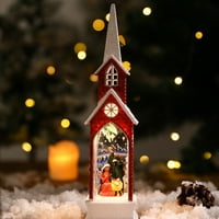 Crkva za božićnu simulaciju Decrecko dekor ukras sa božićnim ambijentom za stol za knjige kamin Dekor