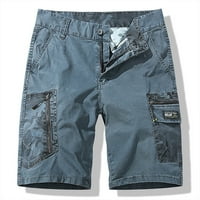 Sawvnm Muške plus veličine Teretne kratke hlače Multi-džepovi opuštene ljetne plažne kratke hlače poklon