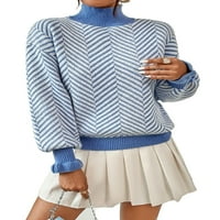 Ležerne prilike puloveri sa visokim vratom, dugih rukava s dugim rukavima i bijeli ženski džemperi