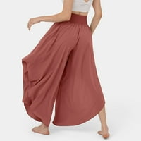 Meuva žene široke pantalone za noge visokog struka joga hlače hipi hlače boho plaža plus veličine palazzo hlače