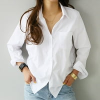Ženska kardigan modni dugi rukav kruni ovratnik na spuštanju Ležerne tipke Majica majica Cardigan jakna