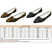 Ženski stanovi šiljasti prsti ravne cipele Leopard casual cipele Dame Neklizne natopljene žene Žene