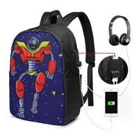 Putnički ruksak za laptop, Cyborg Alien Robot Astronaut Prints Isprikosti vanjsko planinarska torba