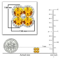 Kolekcija Dazzlingock okrugla Crna dijamantska cvjetna minđuše za žene u bijelom zlatu od 18.000