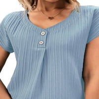 GVMFIVE ženske vrhove kratkih rukava V izrez za bluzu za bluzu