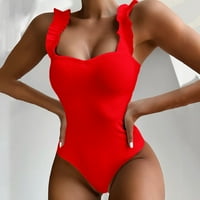 Kupaći kostimi za žene, ženske push-up push-up push-up plaža Bikini kupaći kostimi crveni m