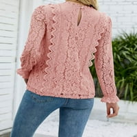 Alsol Lamesa ženska čipka Crochet cvjetni panel bluza TOP casual v cvjetni bluze za bluze t majice