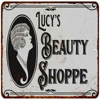 Lucy's Beauty Shoppe Chic potpise Vintage Dekor Metalni znak 208120021211